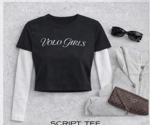 VOLO women script tee preview